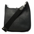 Hermes Black Taurillon Clemence Leather Shoulder Bag (Pre-Owned)