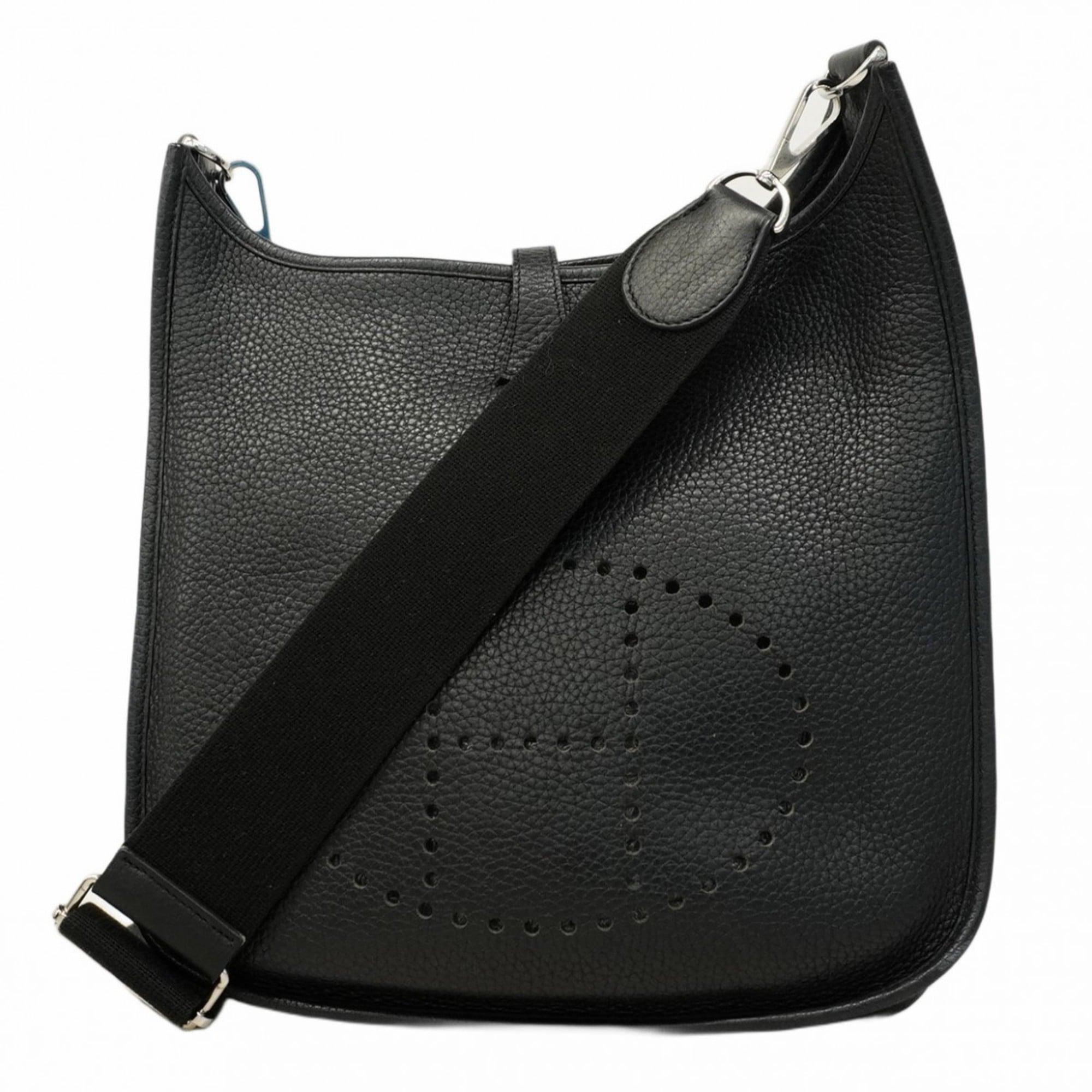 Hermes Black Taurillon Clemence Leather Shoulder Bag (Pre-Owned)