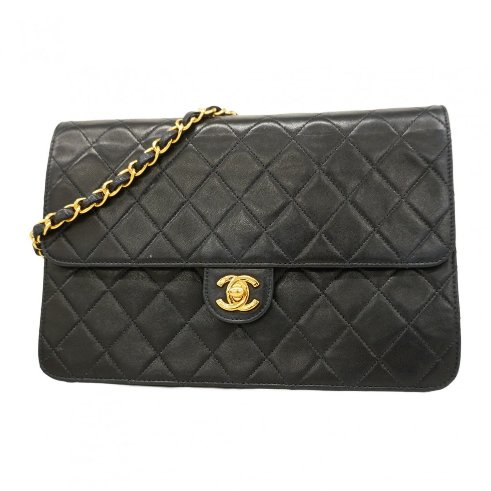 Chanel Black Leather Shoulder Bag (Pre-Owned)