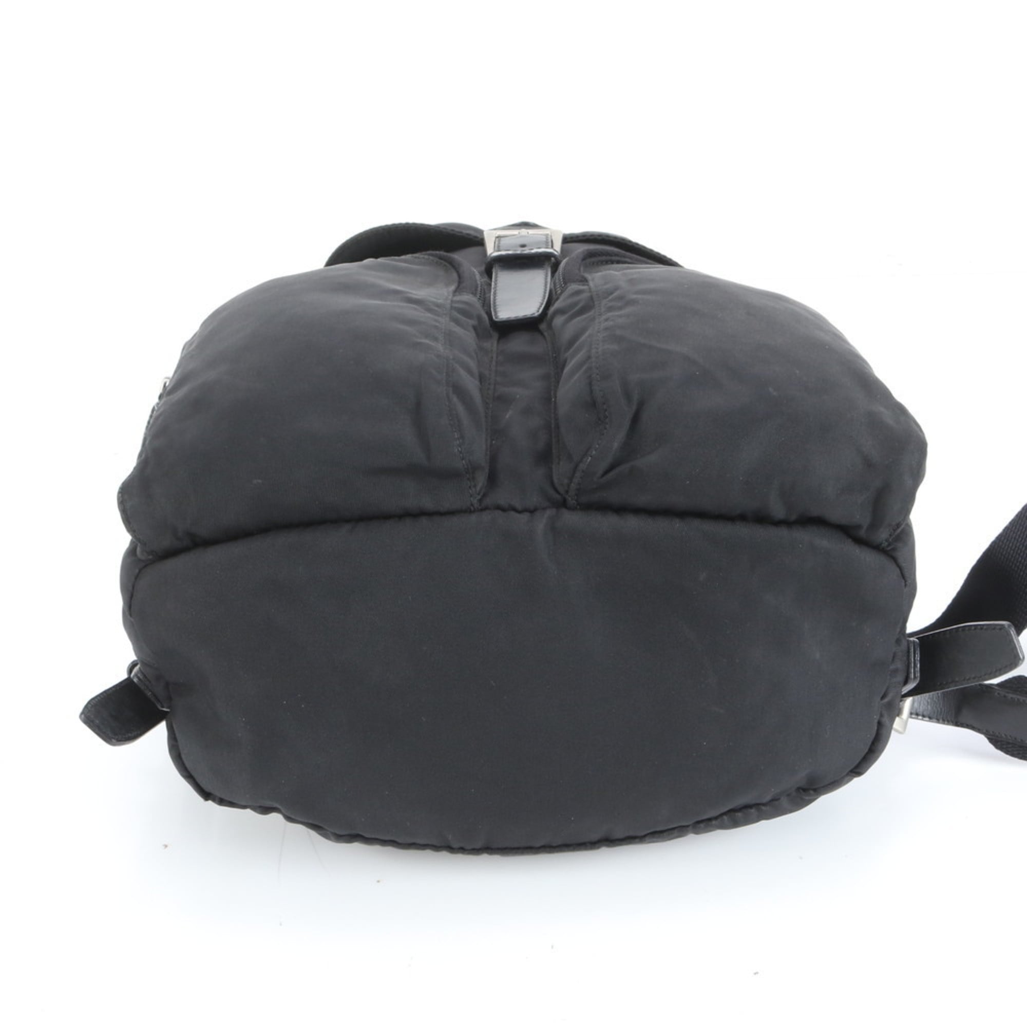 Prada Black Leather Nylon Backpack (Pre-Owned)