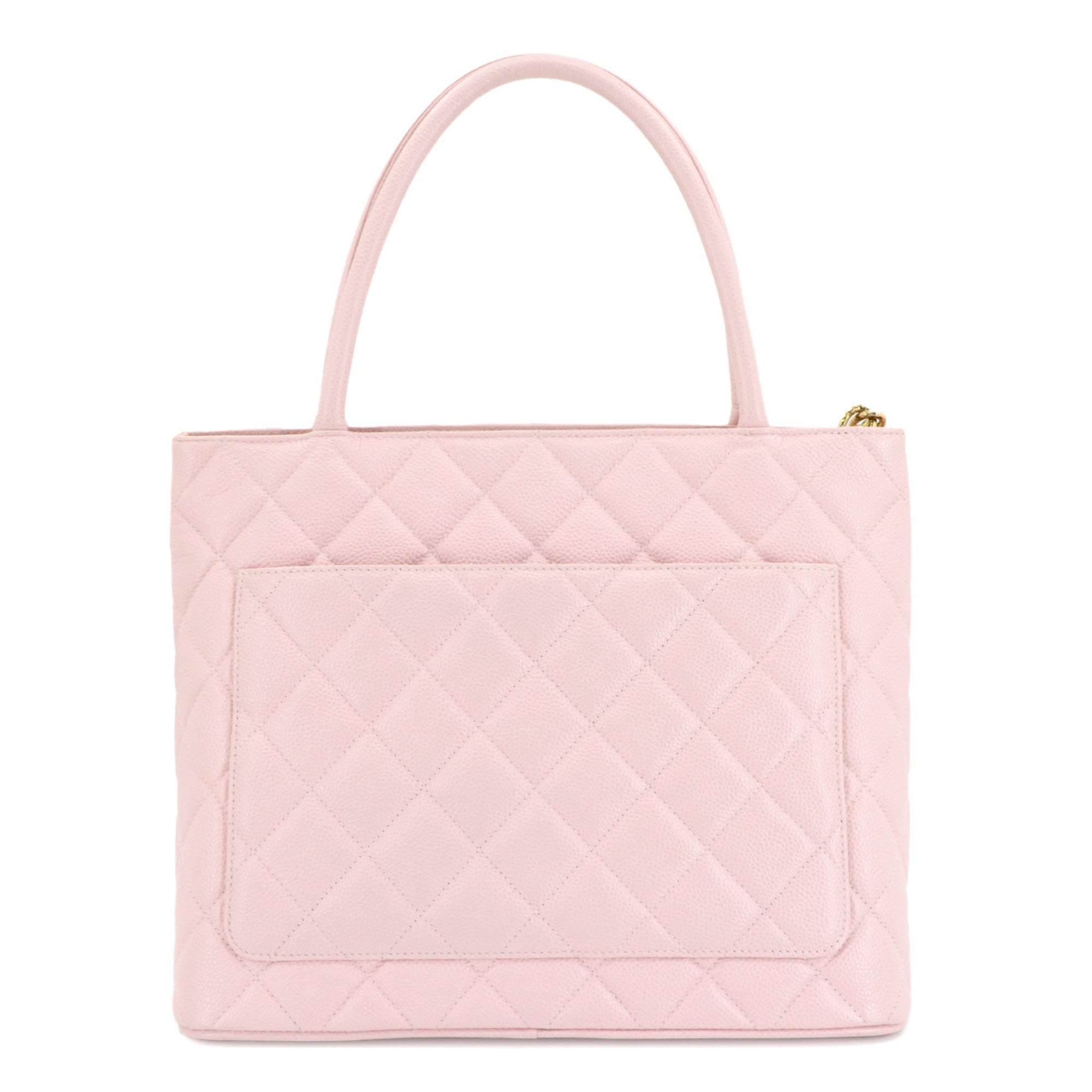Chanel Light Pink Grained Calfskin Tote Bag (Pre-Owned)