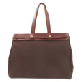Hermes Brown Toile Officier Tote Bag (Pre-Owned)