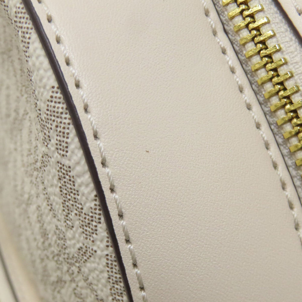 Michael Kors White Leather Pvc Backpack (Pre-Owned)