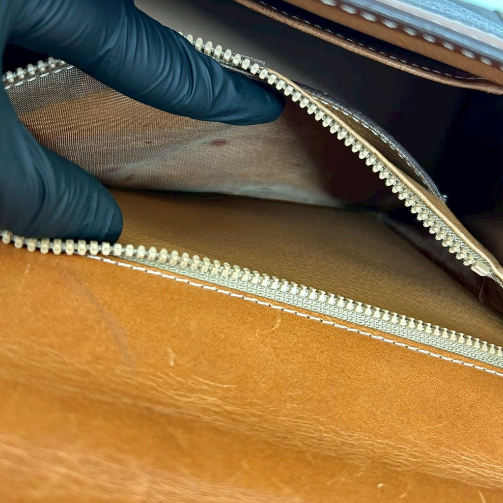 Celine Brown Leather Pvc Handbag Tote Bag (Pre-Owned)