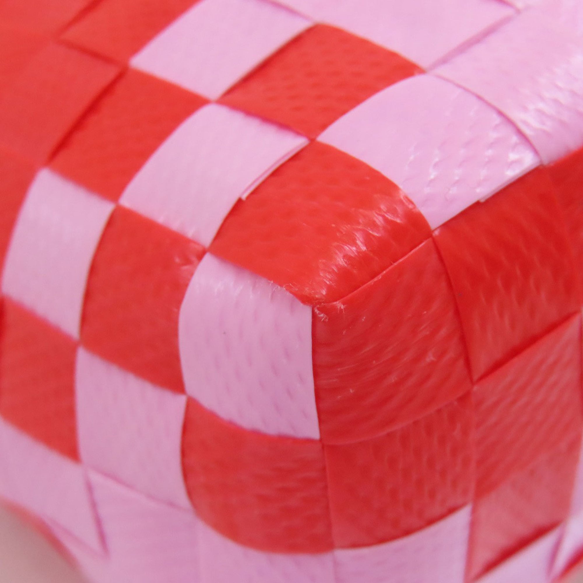 Marni Pink Red Color Polypropylene Basket Handbag (Pre-Owned)