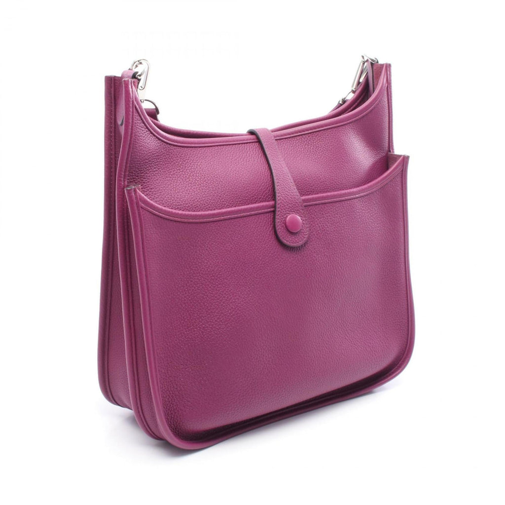 Hermes Anemone Purple Taurillon Clemence Leather Shoulder Bag (Pre-Owned)
