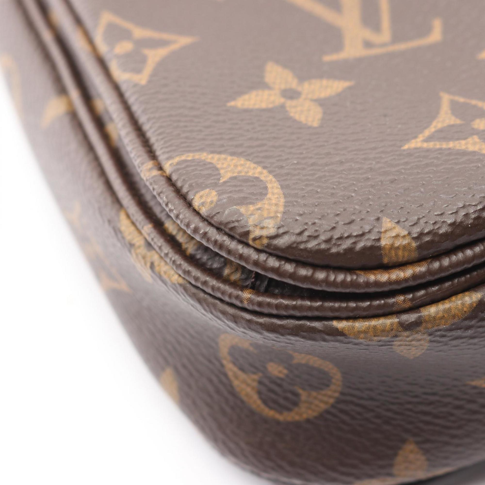 Louis Vuitton Brown Monogram Monogram Leather Handbag Pochette (Pre-Owned)