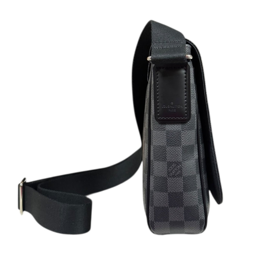 Louis Vuitton Black Gray Damier Graphite Shoulder Bag (Pre-Owned)