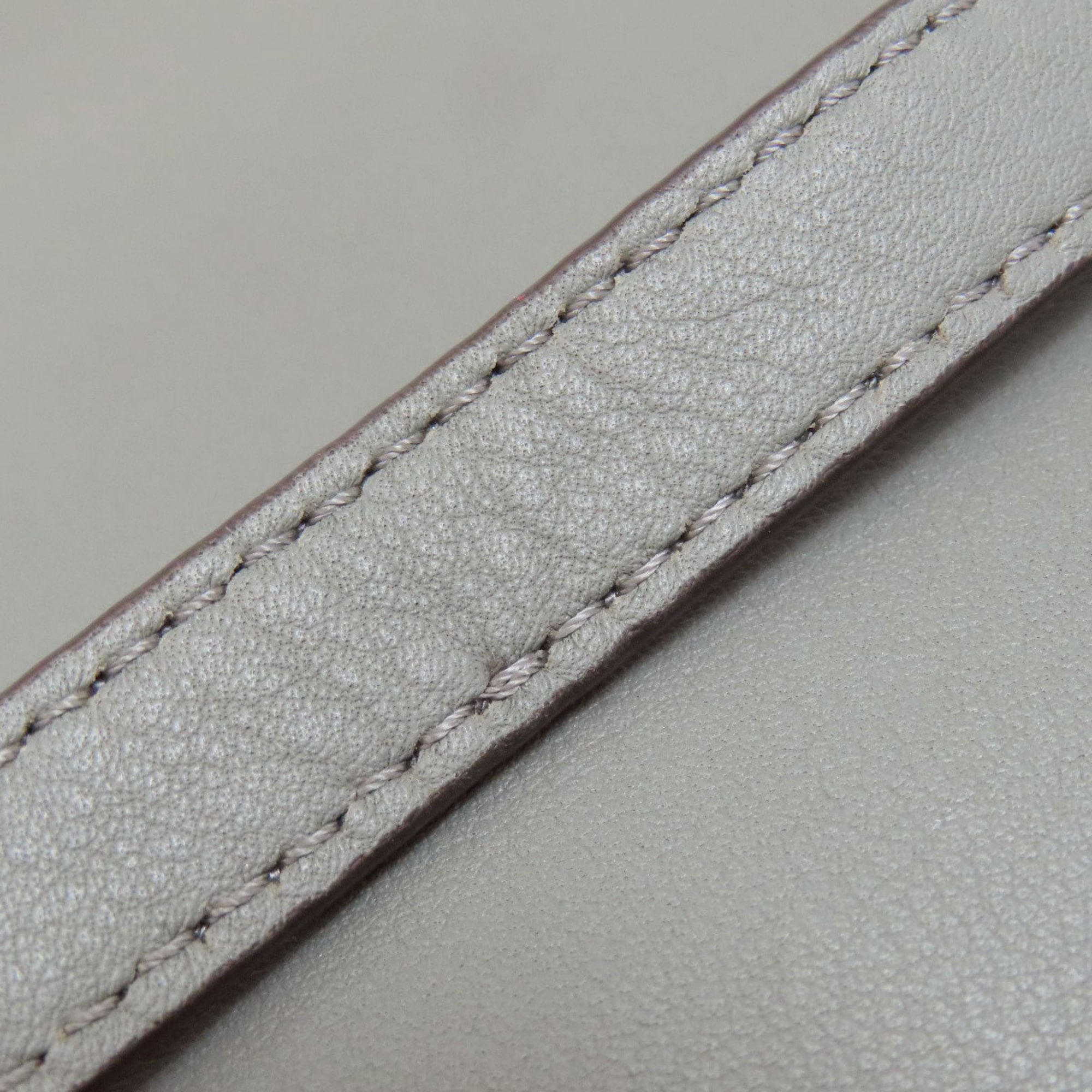Fendi Gray Leather Handbag (Pre-Owned)