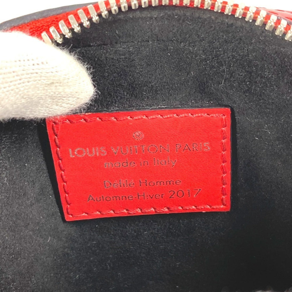 Louis Vuitton Red Color White Epi Leather Pochette Shoulder Bag (Pre-Owned)