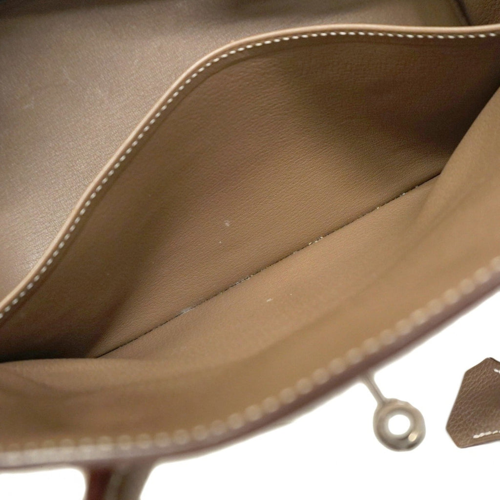 Hermes Etoupe Gray Togo Leather Handbag (Pre-Owned)