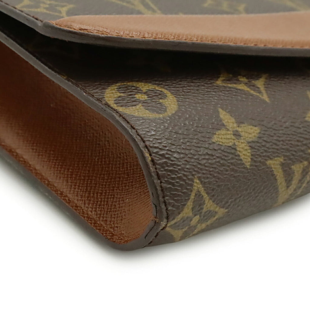 Louis Vuitton Monogram Brown Monogram Clutch Bag Shoulder Bag (Pre-Owned)