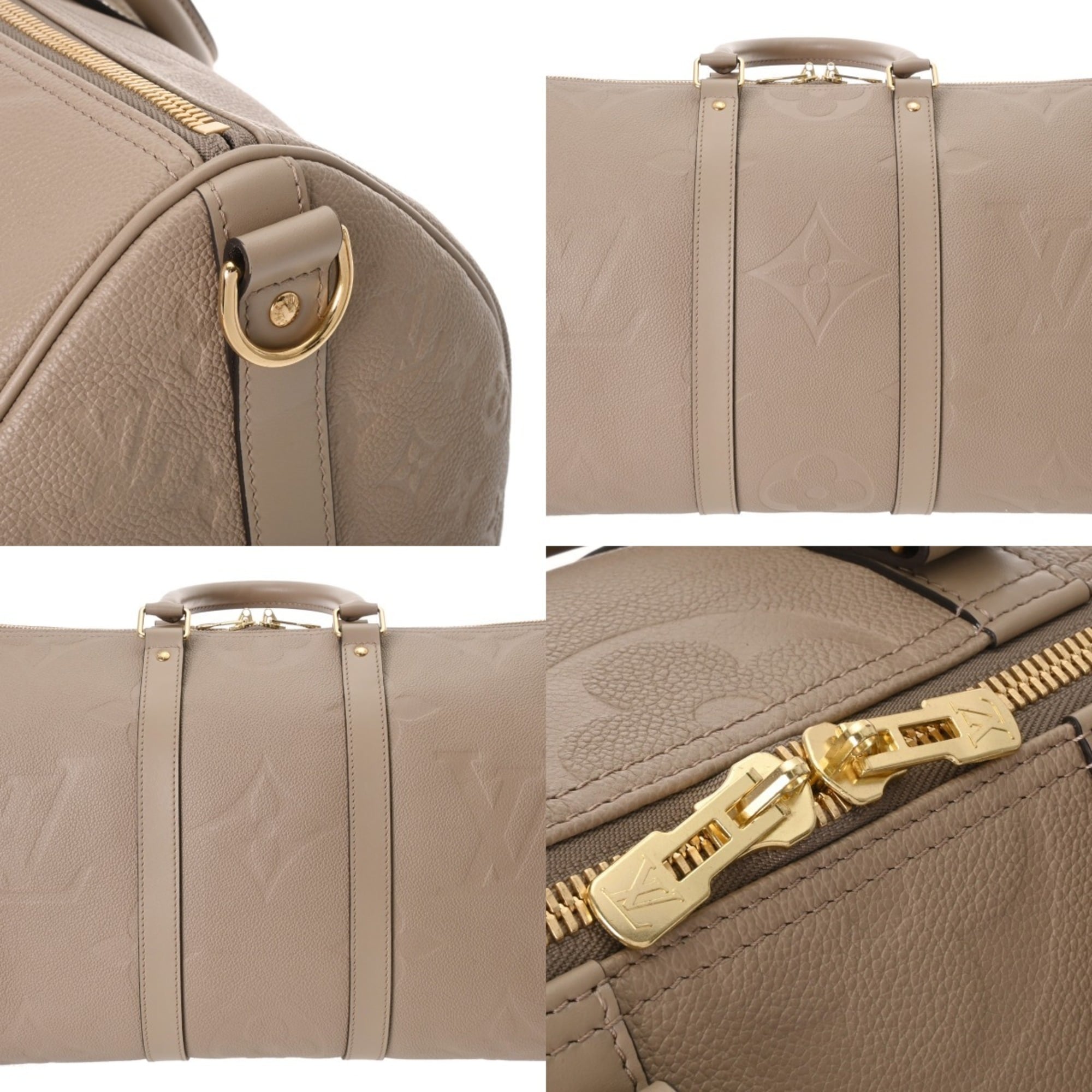 Louis Vuitton Tourterelle Monogram Canvas Boston Bag (Pre-Owned)