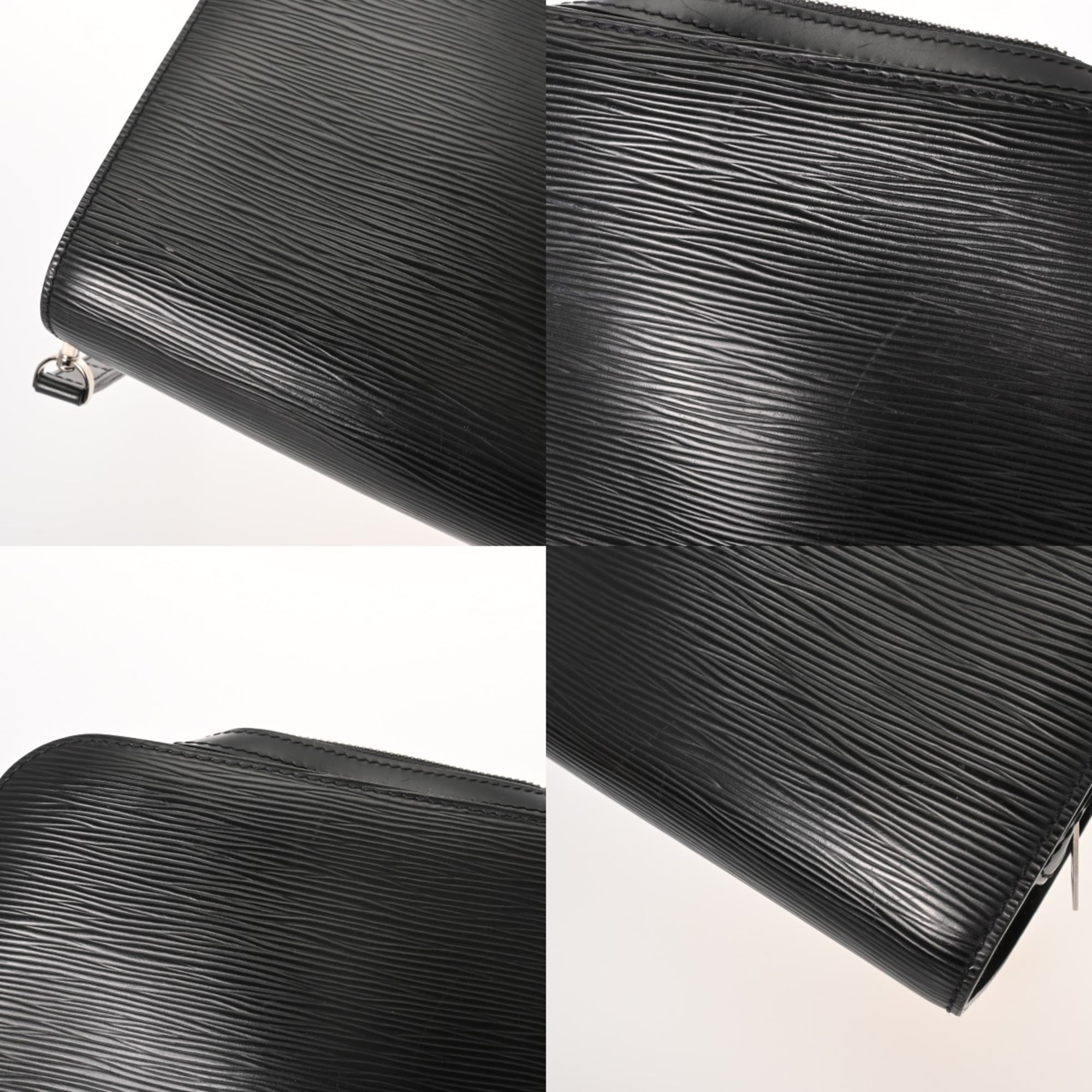 Louis Vuitton Noir Leather Briefcase (Pre-Owned)