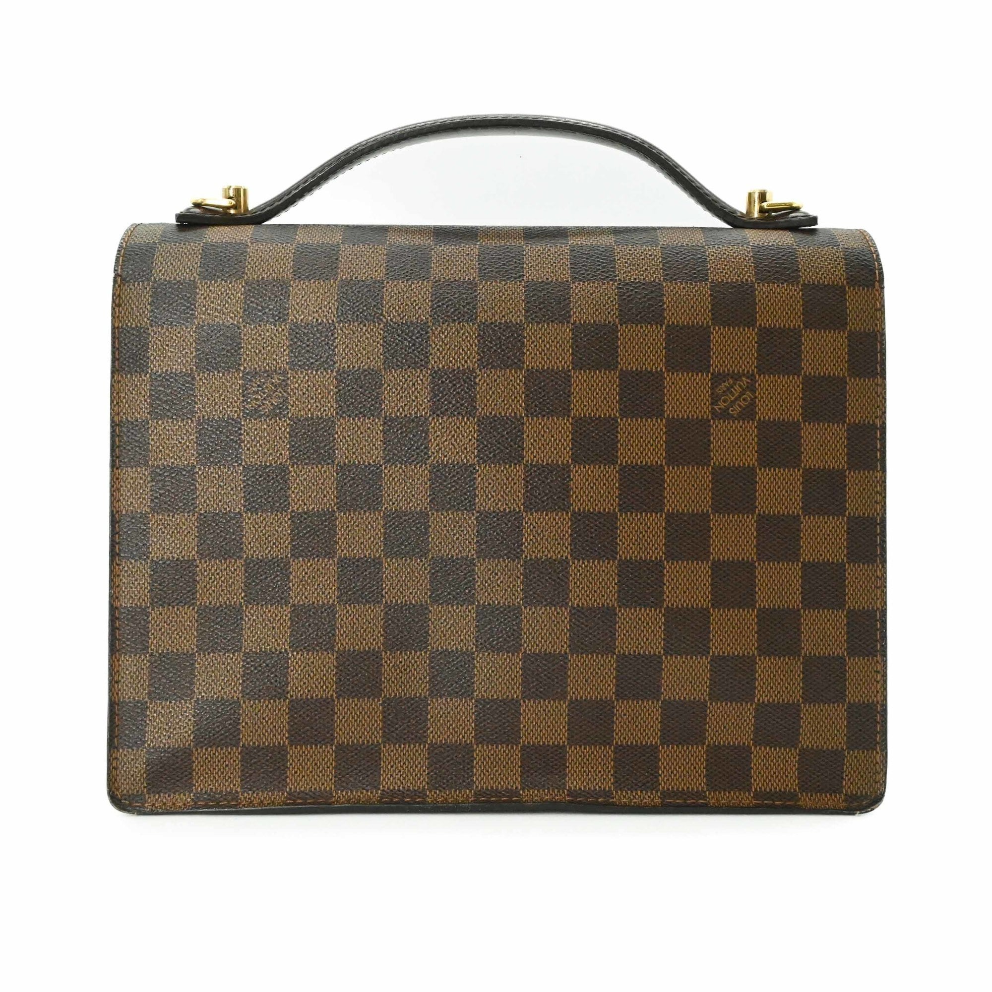 Louis Vuitton Brown Damier Canvas Damier Canvas Leather Handbag (Pre-Owned)