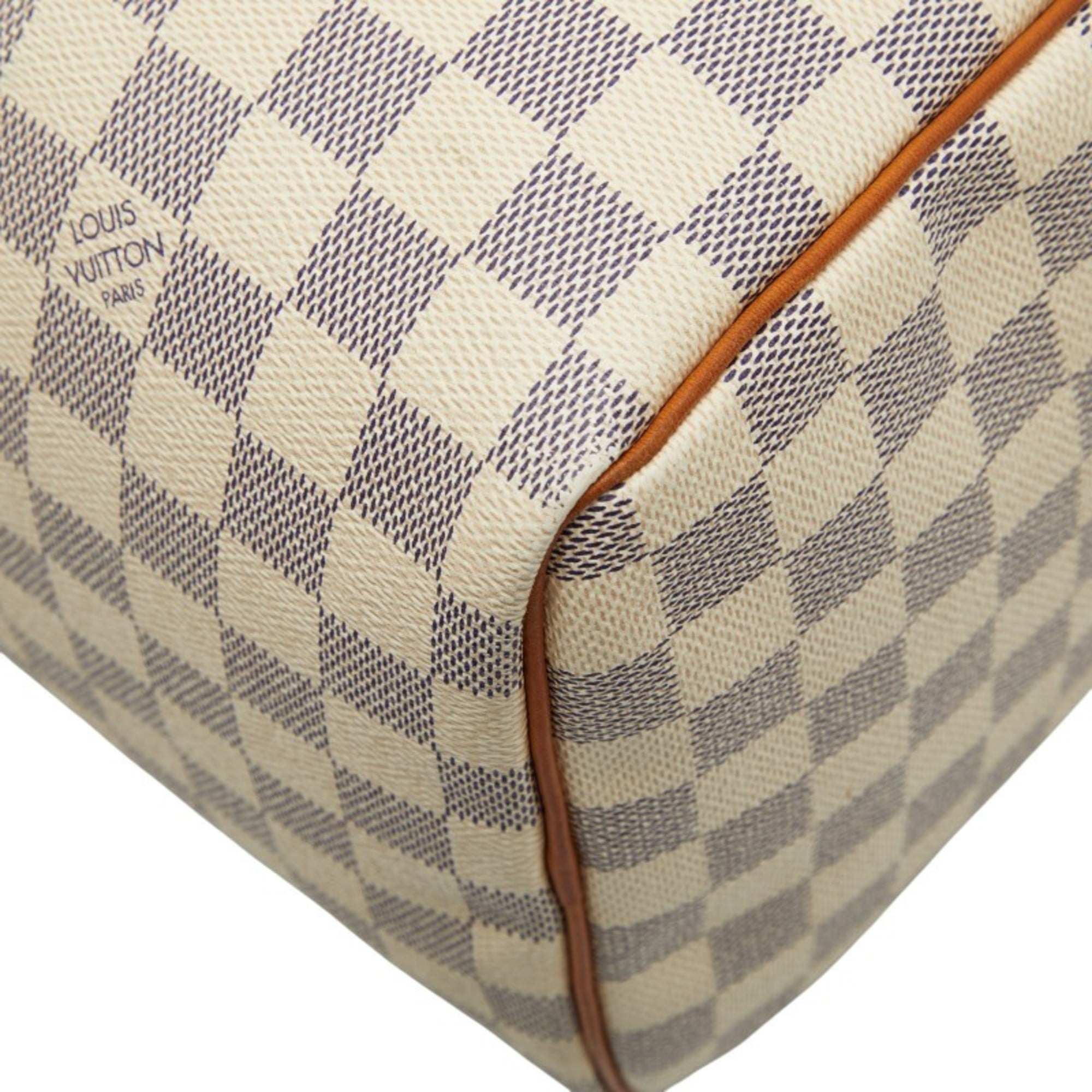 Louis Vuitton White Pvc Leather Boston Bag Handbag (Pre-Owned)