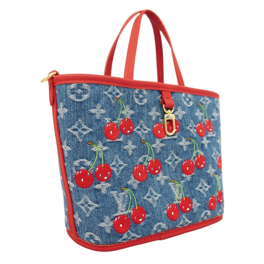 Louis Vuitton Blue Red Color Handbag (Pre-Owned)