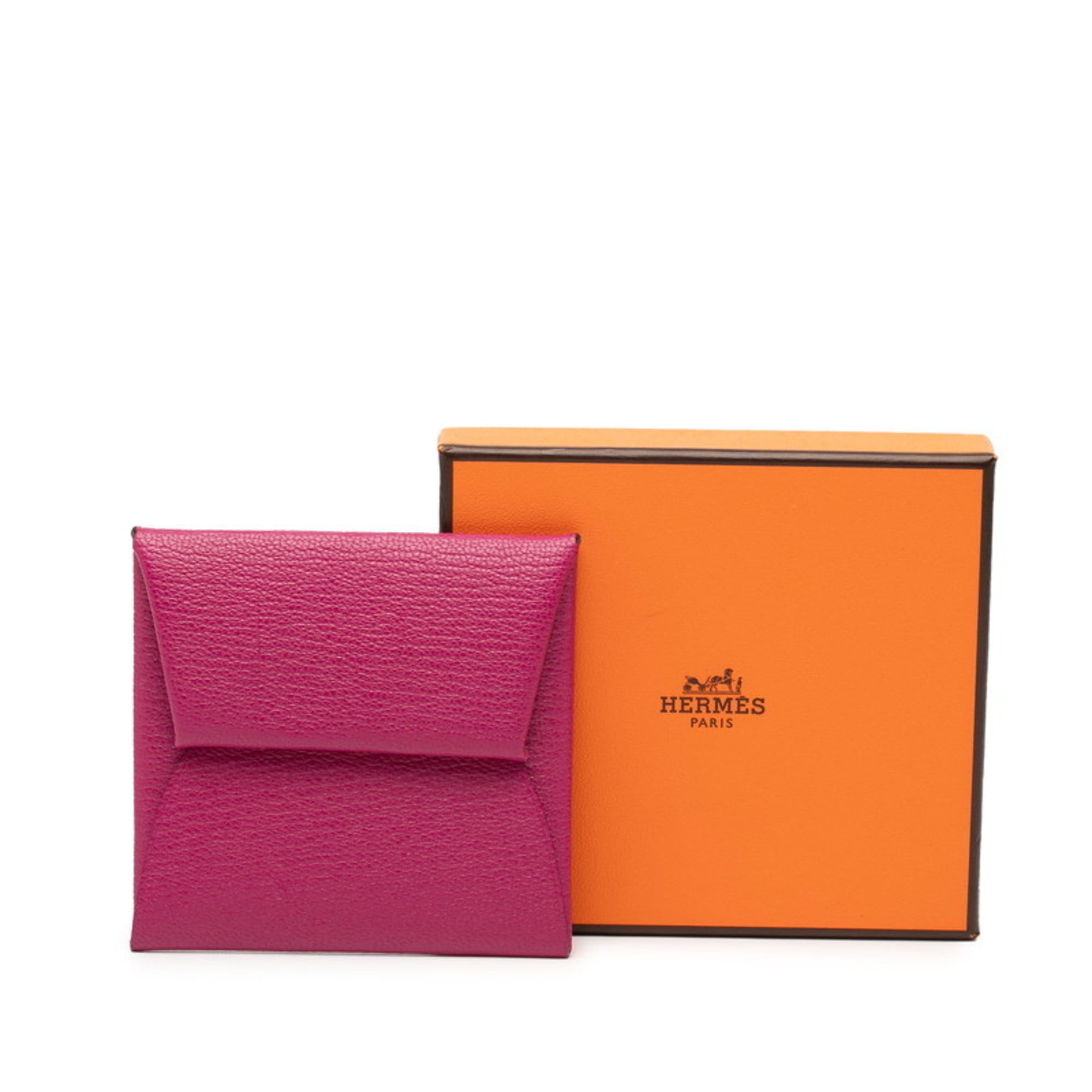 Hermes Rose Purple Chevre Leather Coin Purse/Coin Case (Pre-Owned)