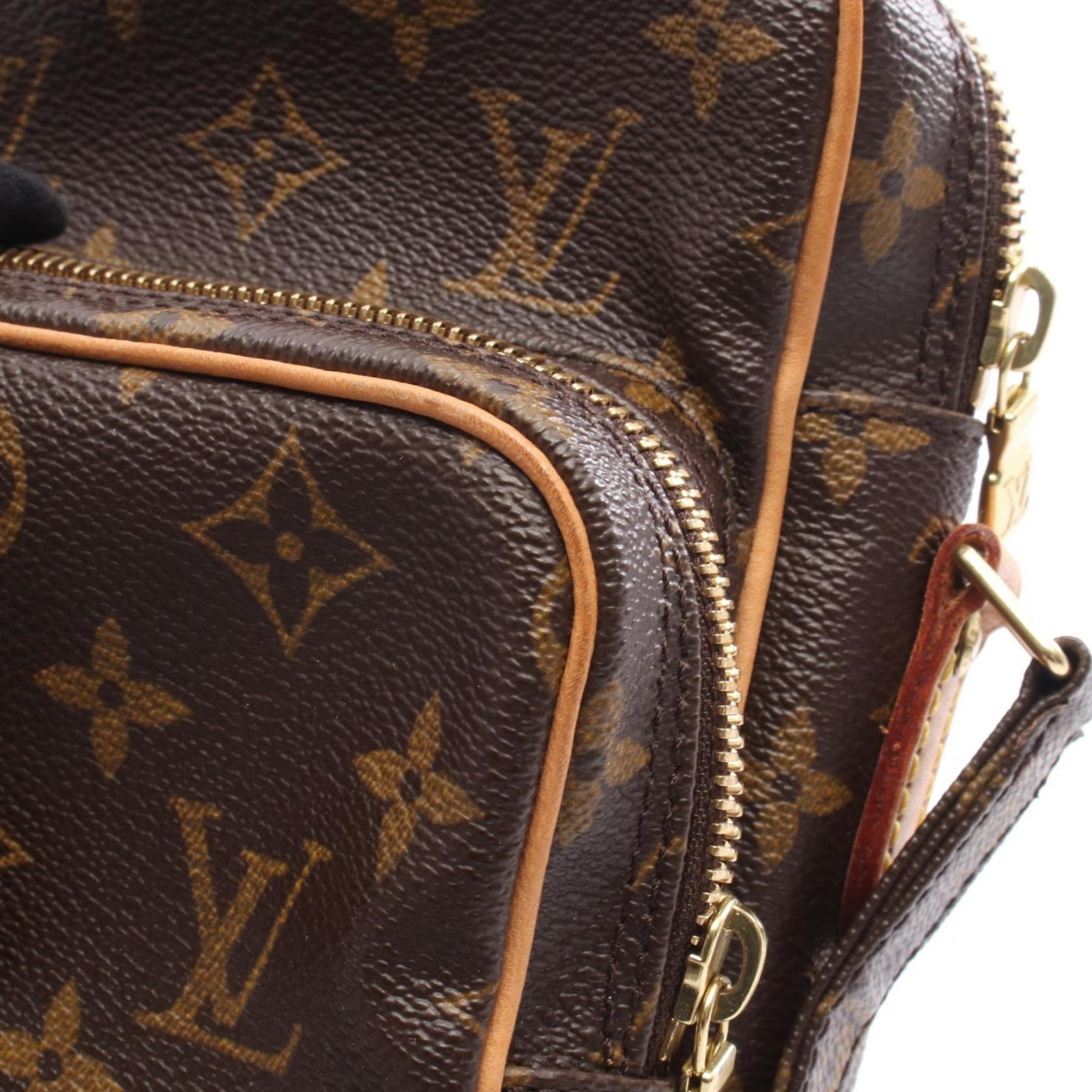 Louis Vuitton Brown Monogram Coated Canvas Leather Shoulder Bag (Pre-Owned)