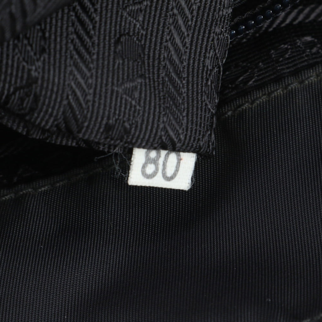 Prada Black Leather Nylon Backpack Shoulder Bag (Pre-Owned)