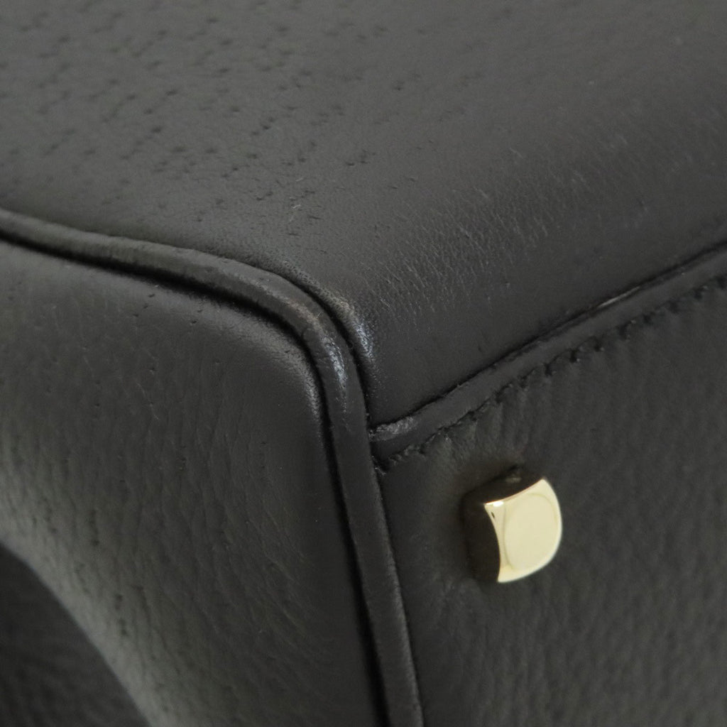 Salvatore Ferragamo Black Leather Handbag (Pre-Owned)