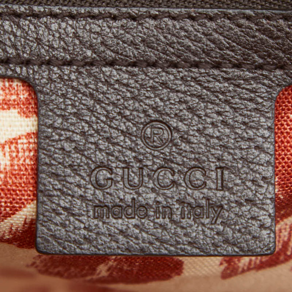 Gucci Brown Leather Boston Bag Shoulder Bag (Pre-Owned)