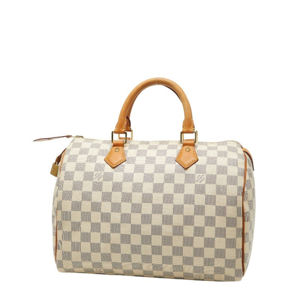 Louis Vuitton White Pvc Leather Boston Bag Handbag (Pre-Owned)