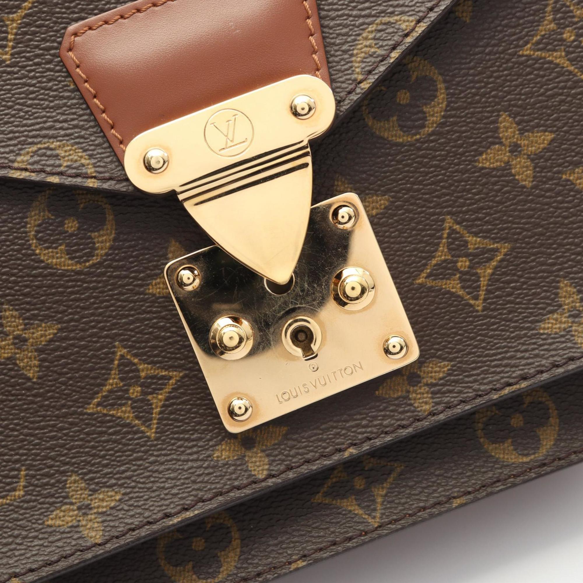 Louis Vuitton Brown Monogram Coated Canvas Leather Handbag (Pre-Owned)