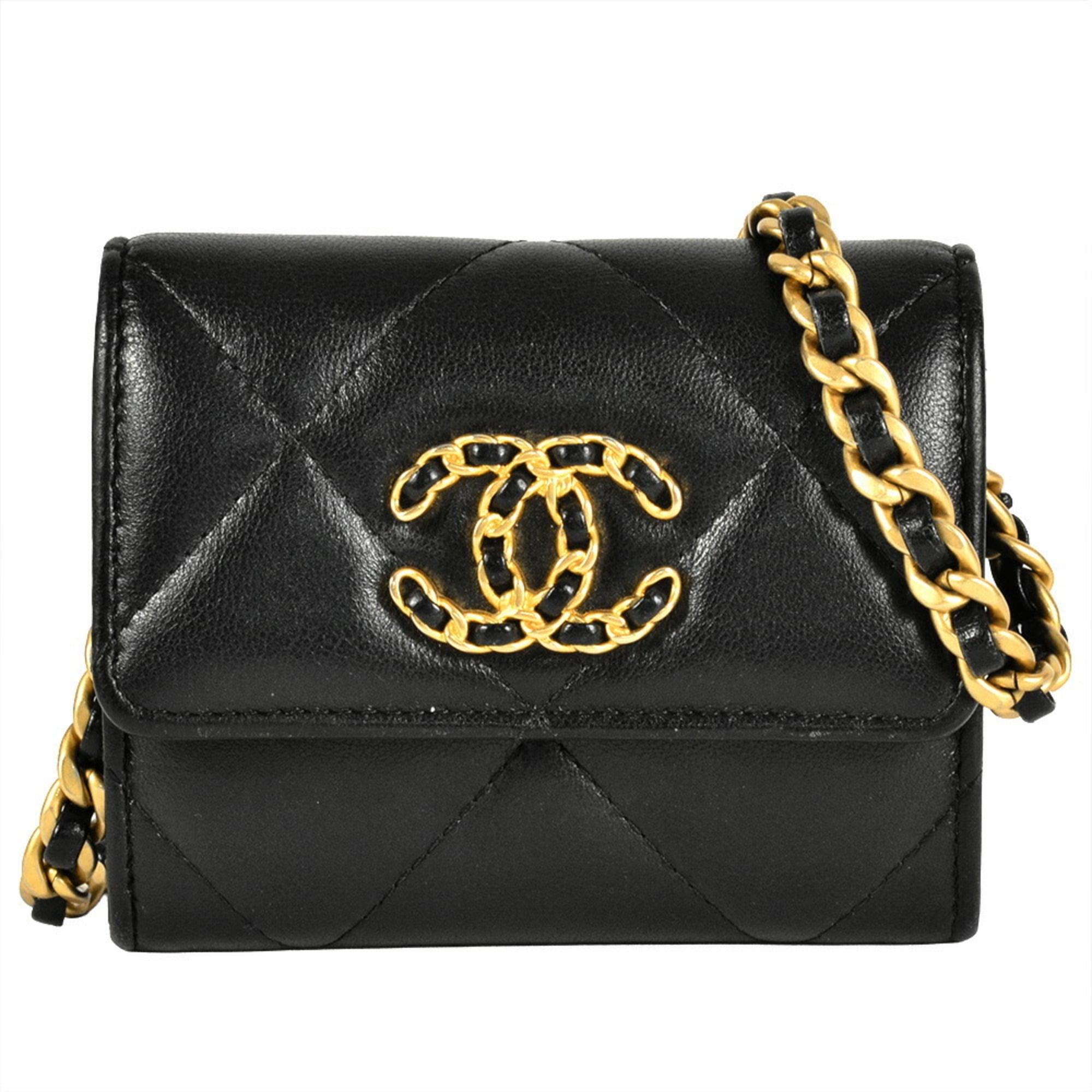 Chanel Black Leather Shoulder Bag (Pre-Owned)