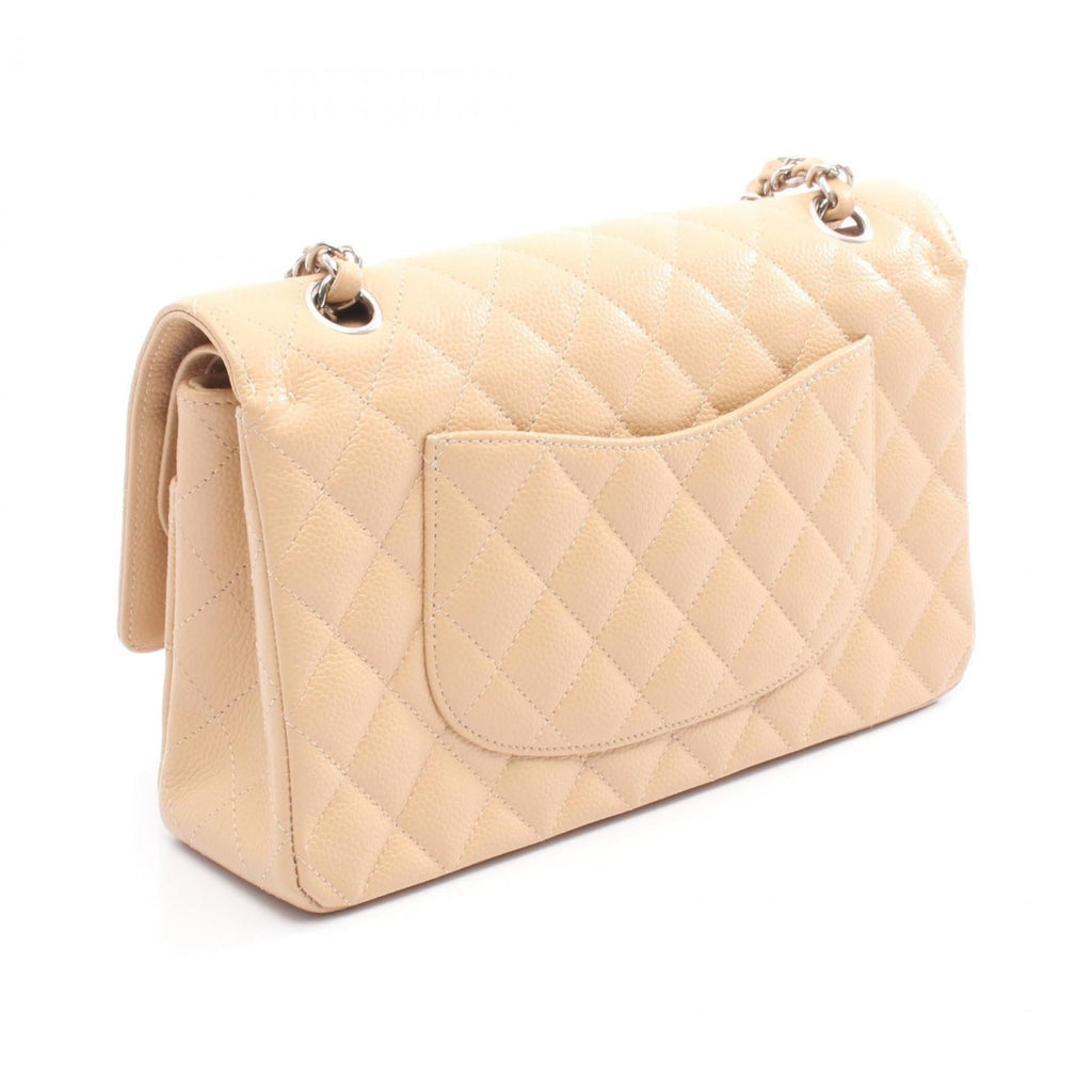 Chanel Beige Grained Calfskin Shoulder Bag (Pre-Owned)