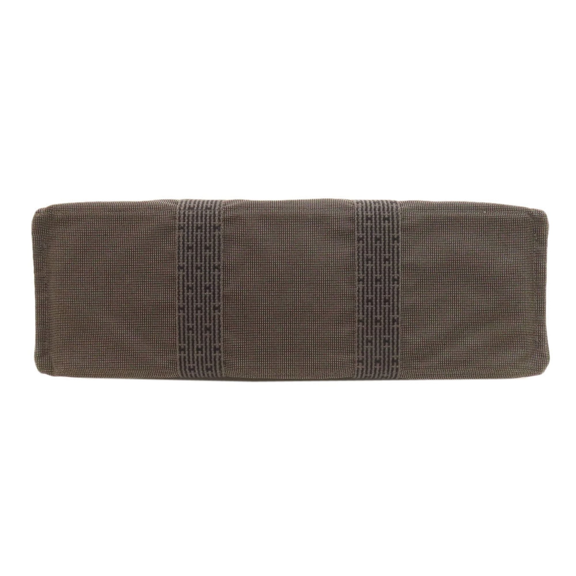 Hermes Gray Canvas Tote Bag (Pre-Owned)