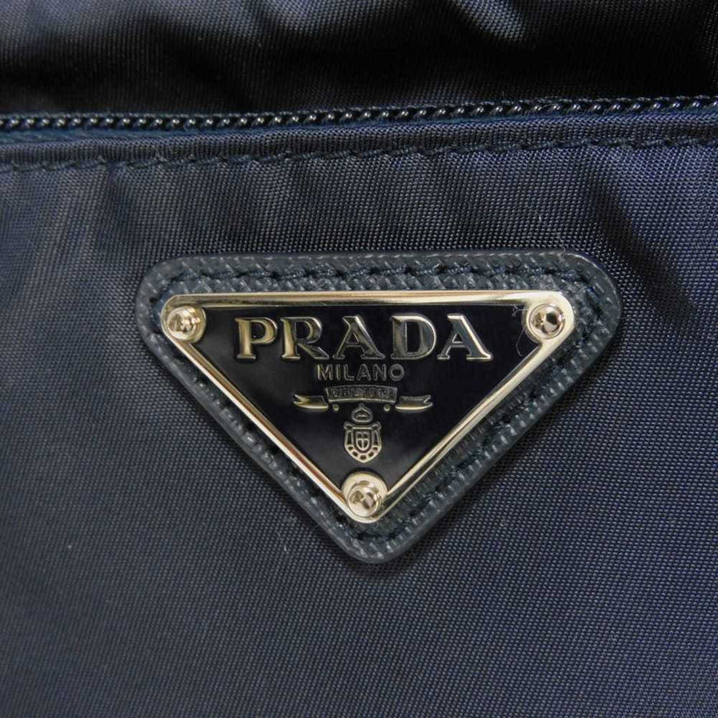 Prada Blue Nylon Clutch Bag Pouch (Pre-Owned)