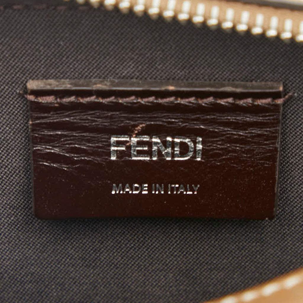 Fendi Black Brown Pvc Leather Shoulder Bag (Pre-Owned)
