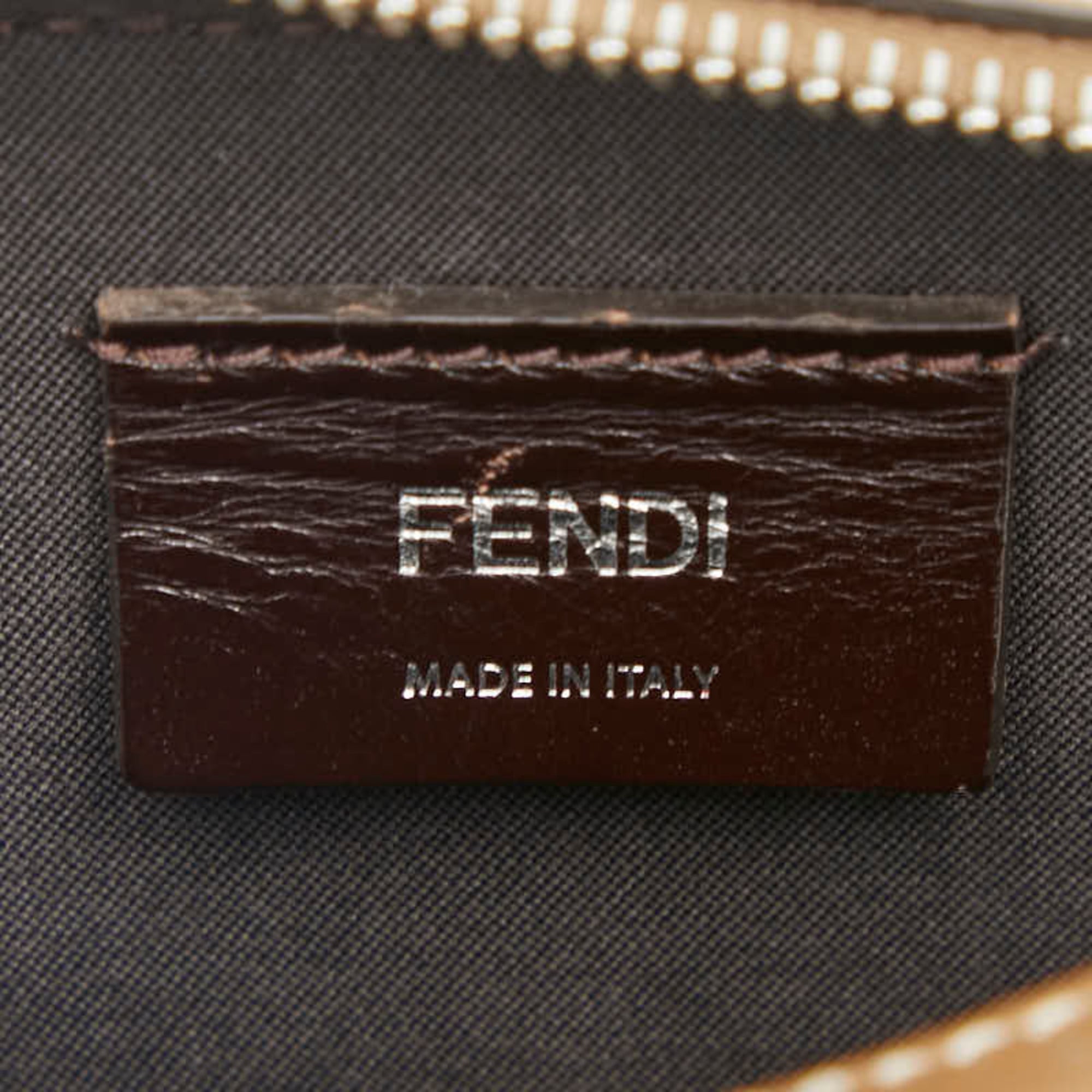 Fendi Black Brown Pvc Leather Shoulder Bag (Pre-Owned)