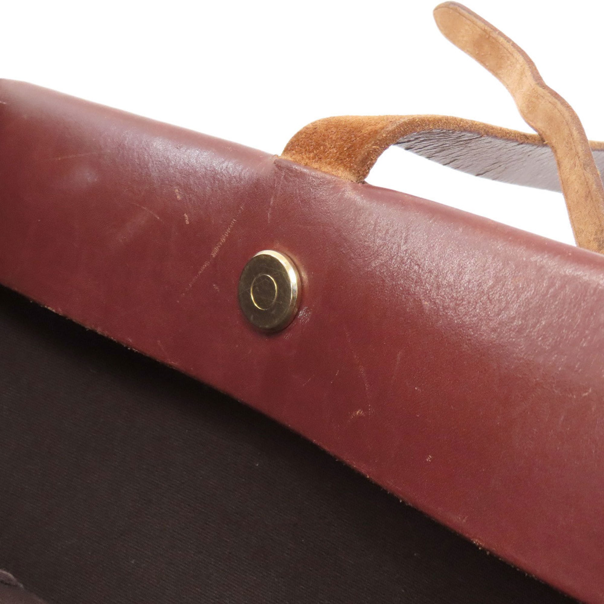 Hermes Brown Toile Officier Tote Bag (Pre-Owned)