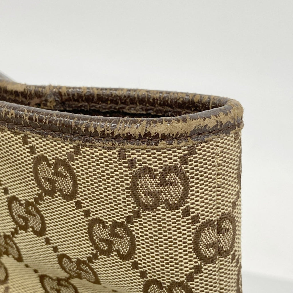 Gucci Beige Brown Canvas Tote Bag (Pre-Owned)