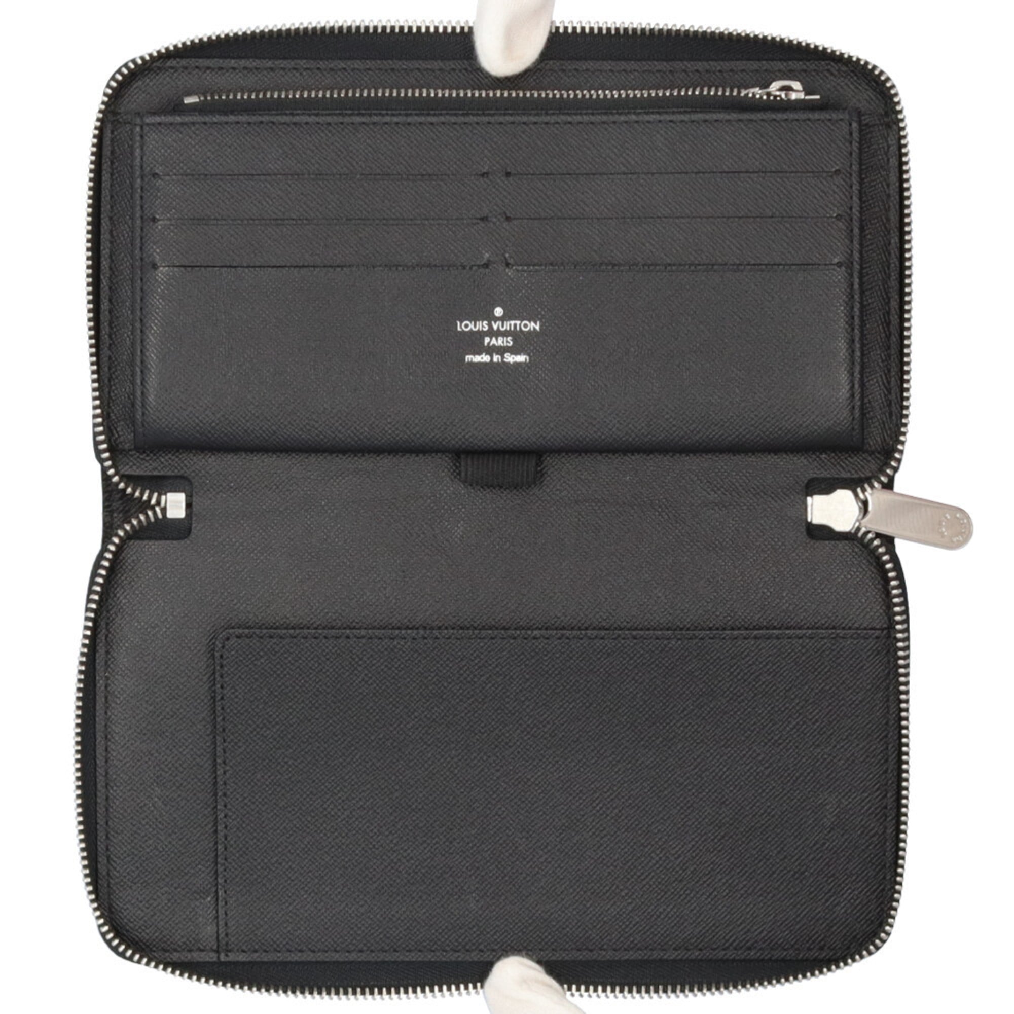 Louis Vuitton Black Gray Damier Graphite Canvas Long Wallet (Bi-Fold) (Pre-Owned)