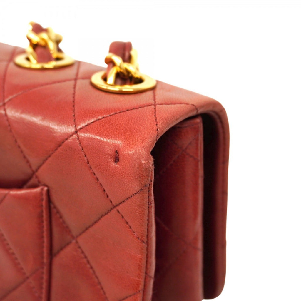 Chanel Bordeaux Leather Shoulder Bag (Pre-Owned)
