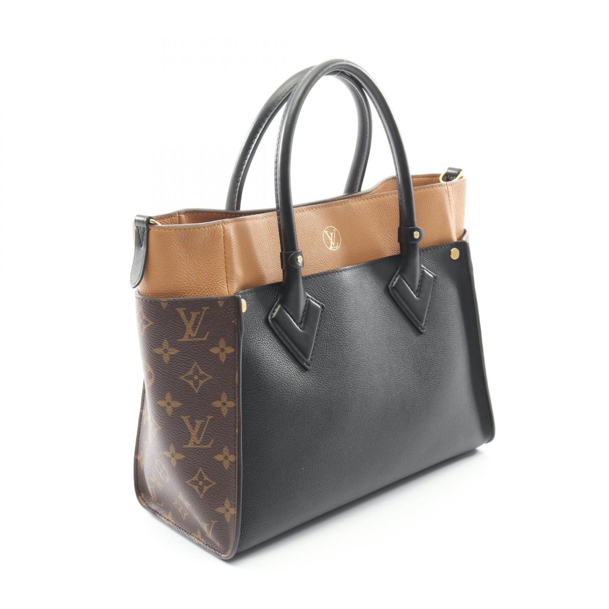 Louis Vuitton Black Brown Monogram Monogram Leather Handbag (Pre-Owned)