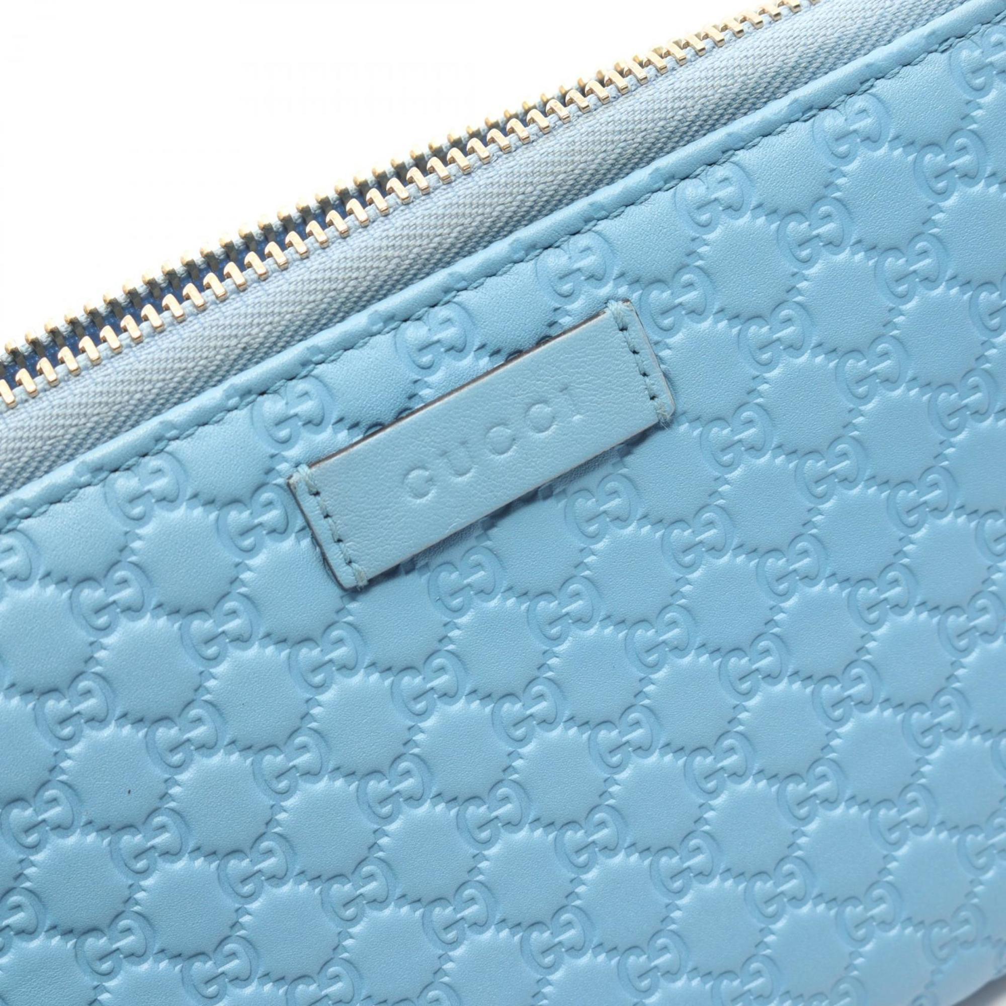Gucci Blue Leather Long Wallet (Bi-Fold) (Pre-Owned)