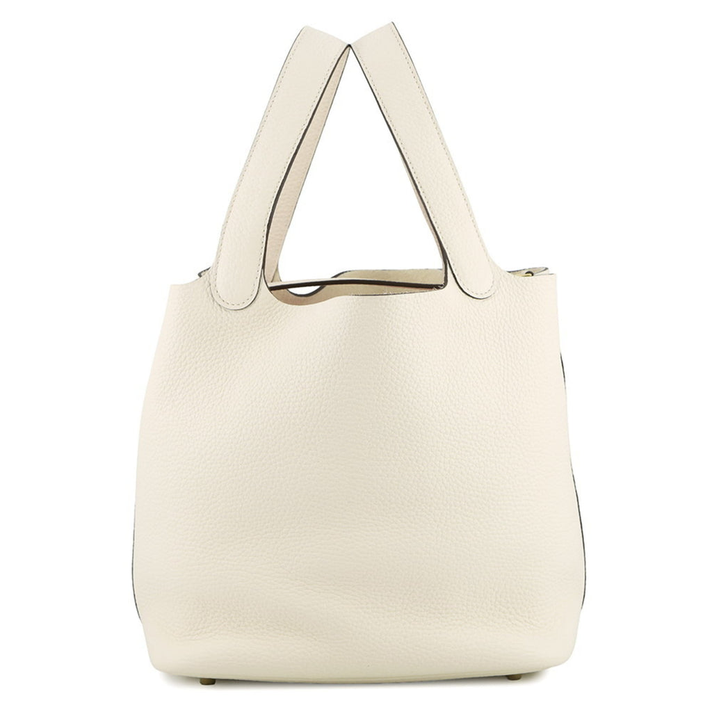 Hermes Picotin Gold Taurillon Clemence Leather Handbag (Pre-Owned)