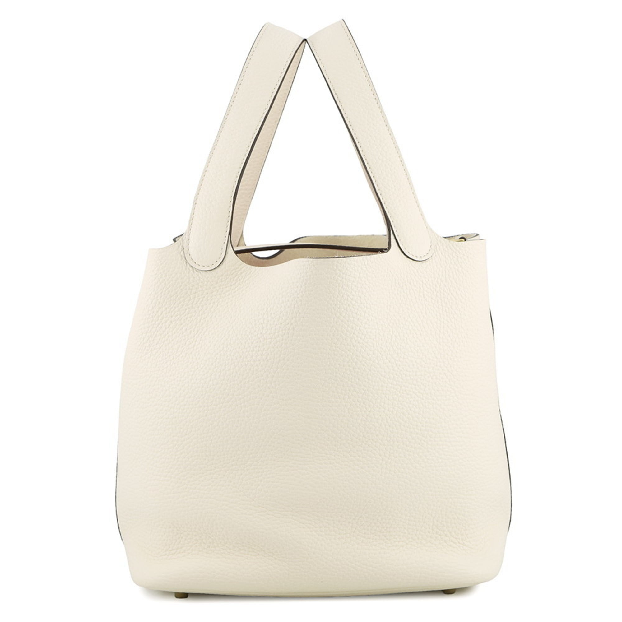 Hermes Picotin Gold Taurillon Clemence Leather Handbag (Pre-Owned)