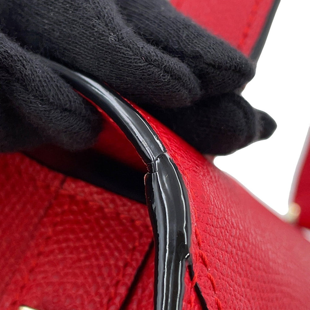 Valextra Pink Red Color Leather Handbag (Pre-Owned)