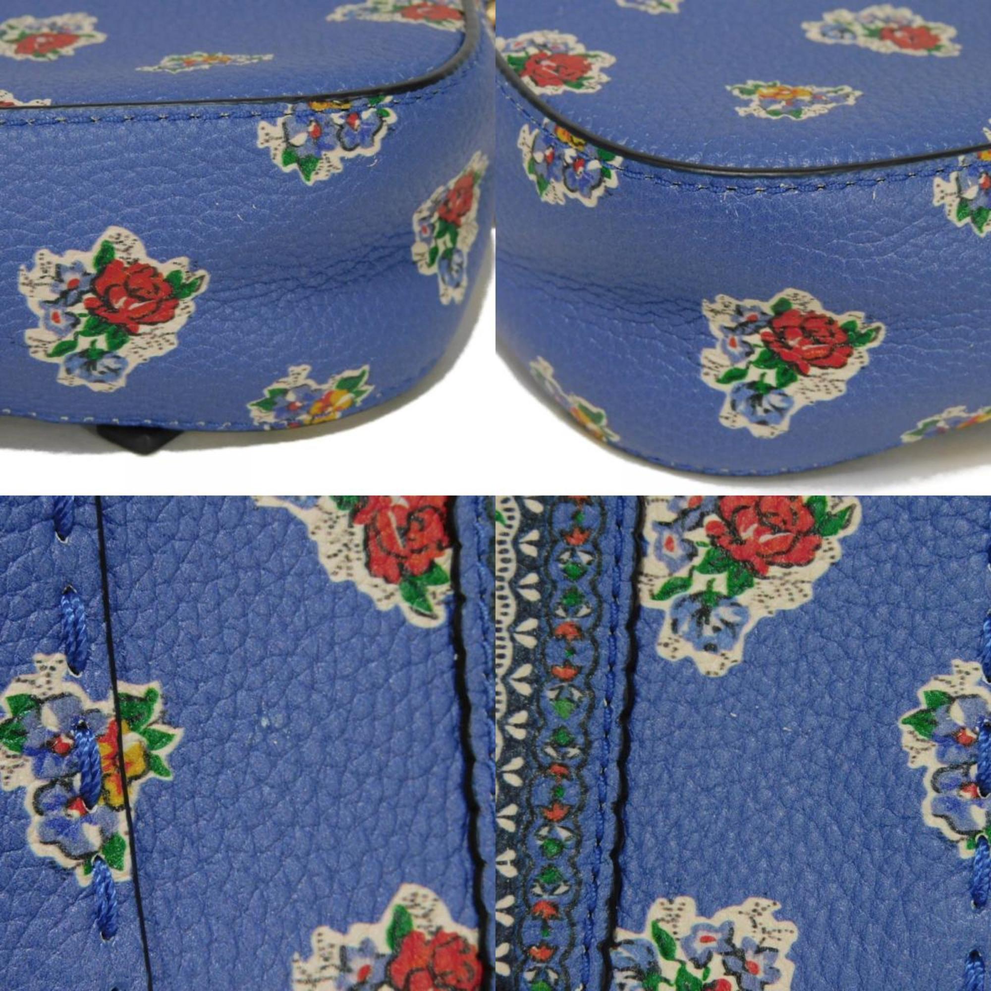 Tory Burch Blue Multi-Color Leather Shoulder Bag (Pre-Owned)