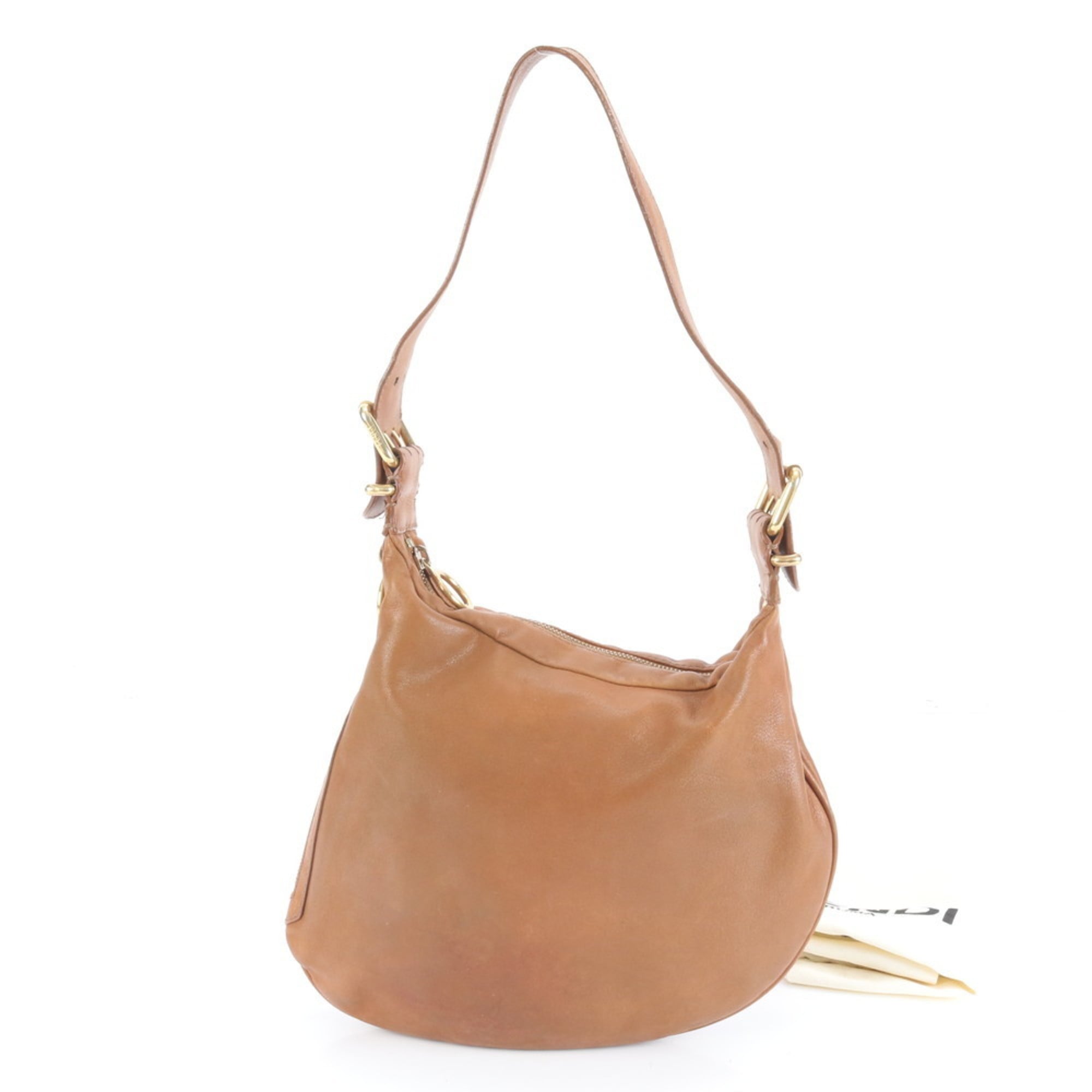 Fendi Brown Leather Shoulder Bag (Pre-Owned)