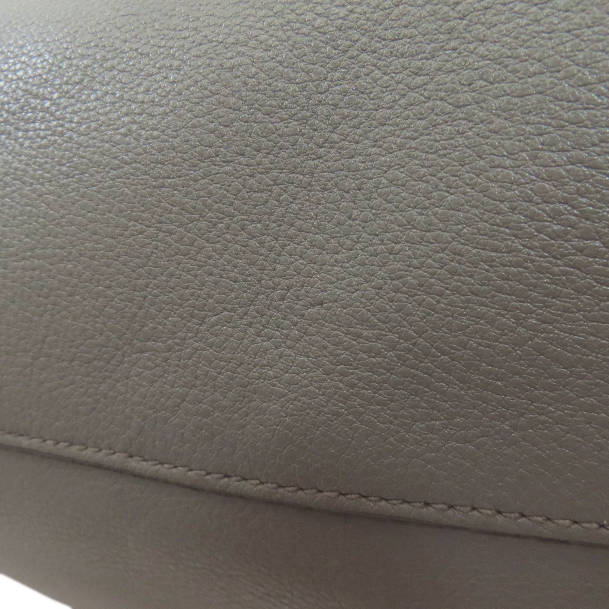 Prada Gray Leather Tote Bag (Pre-Owned)