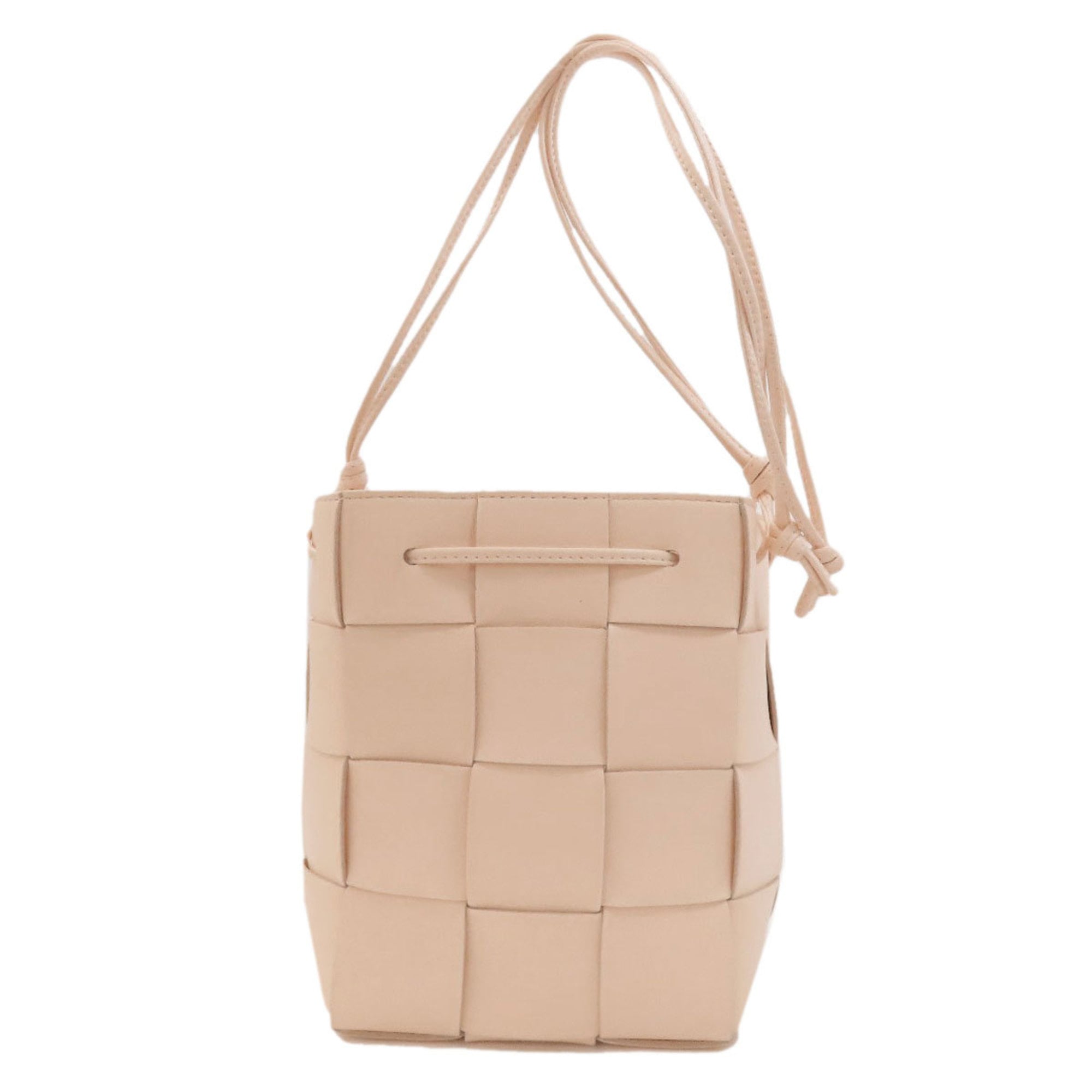 Bottega Veneta Pink Beige Leather Shoulder Bag (Pre-Owned)