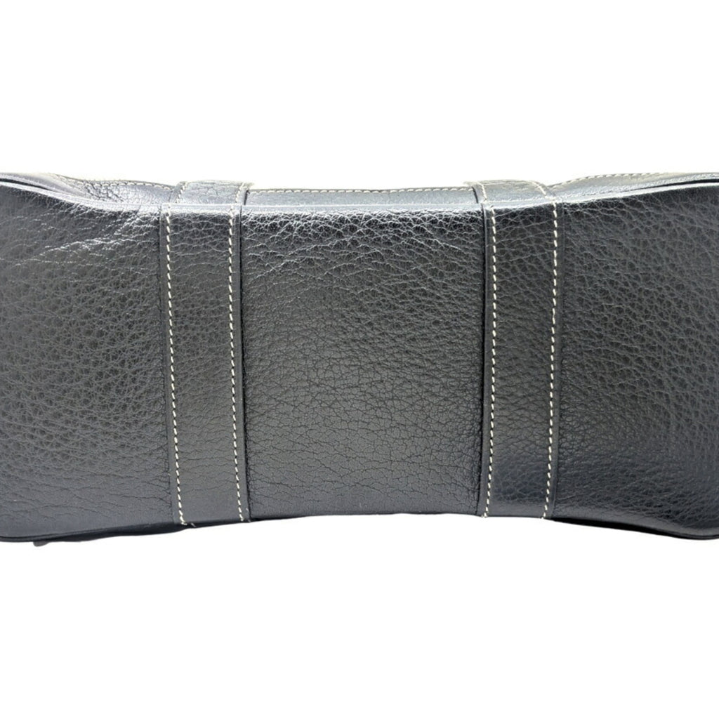Hermes Black Canvas Leather Shoulder Bag (Pre-Owned)