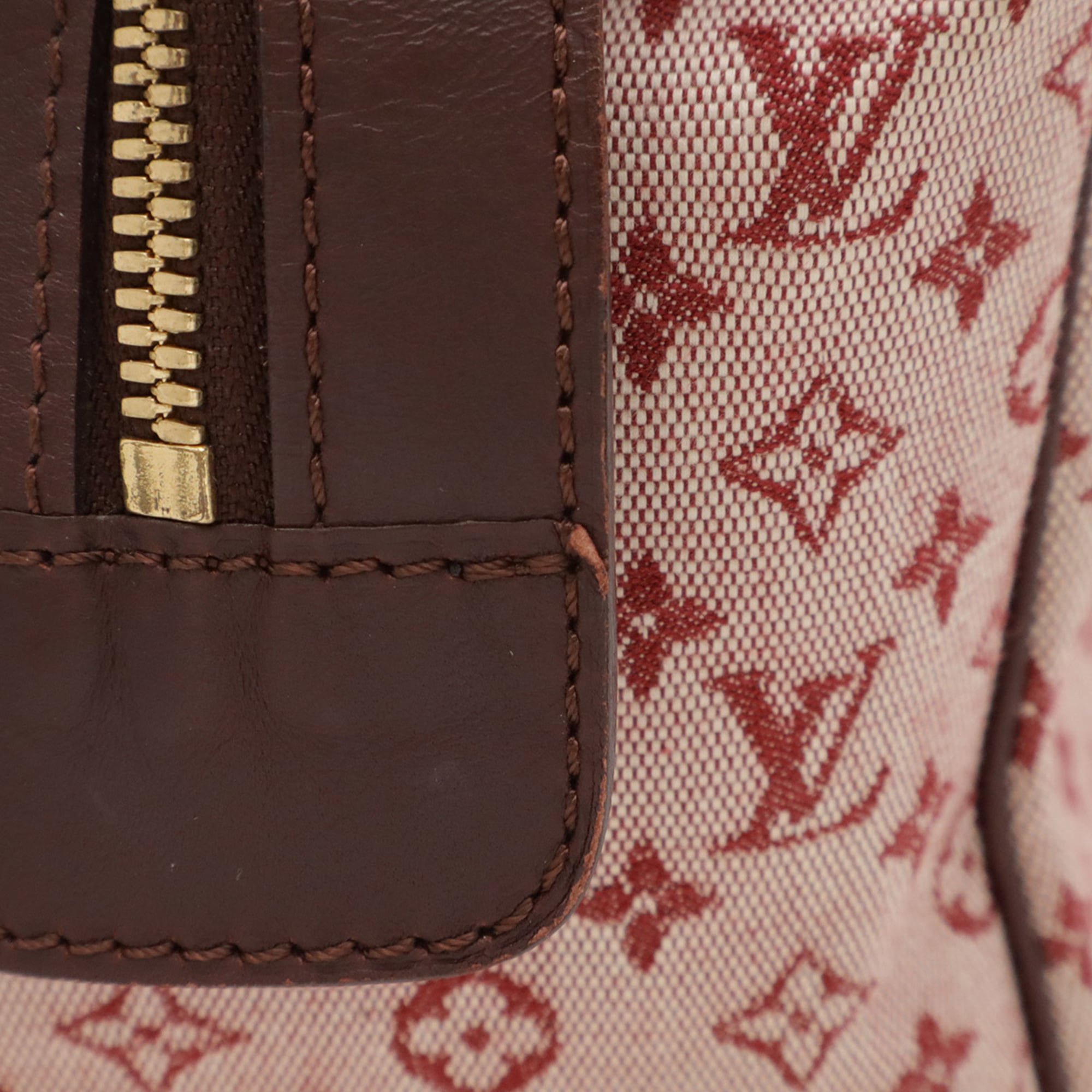 Louis Vuitton Cherry Pink Canvas Leather Handbag (Pre-Owned)
