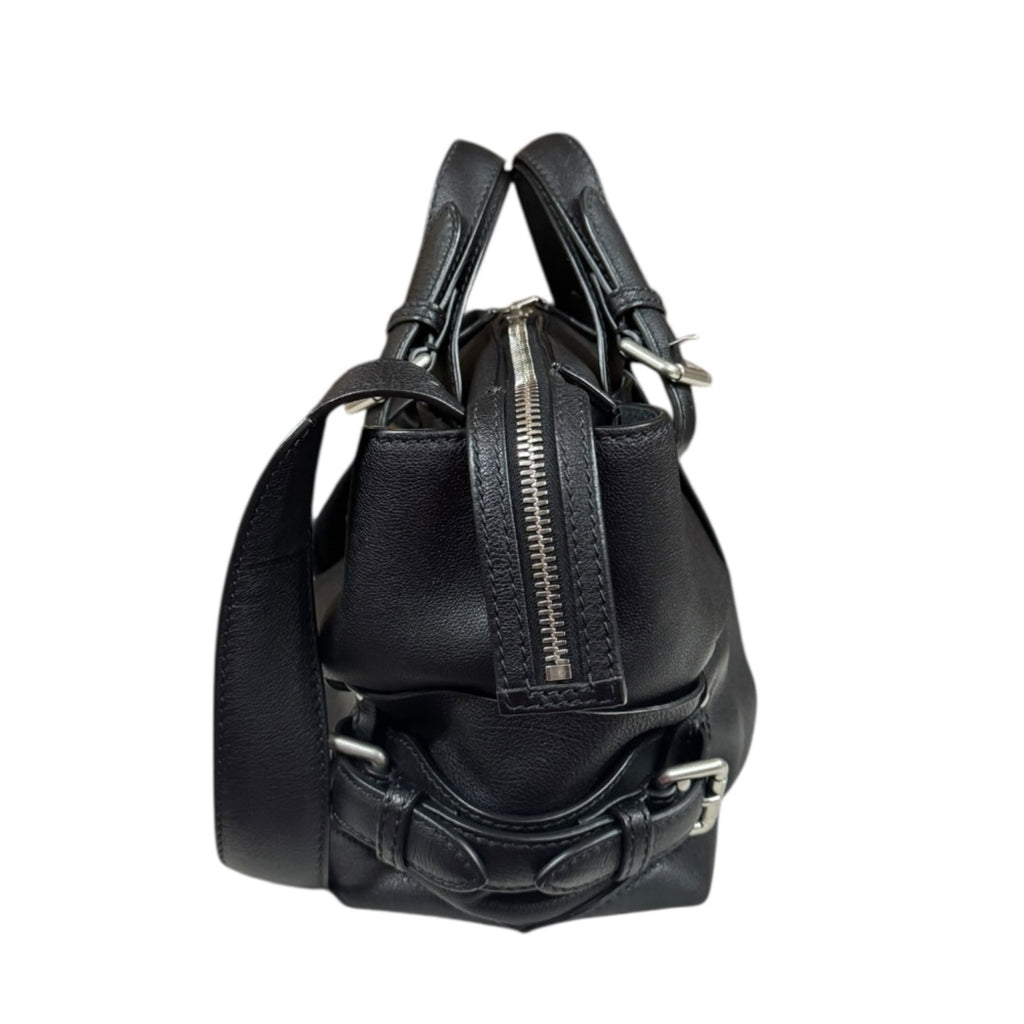 Bottega Veneta Intrecciato Black Intrecciato Shoulder Bag (Pre-Owned)